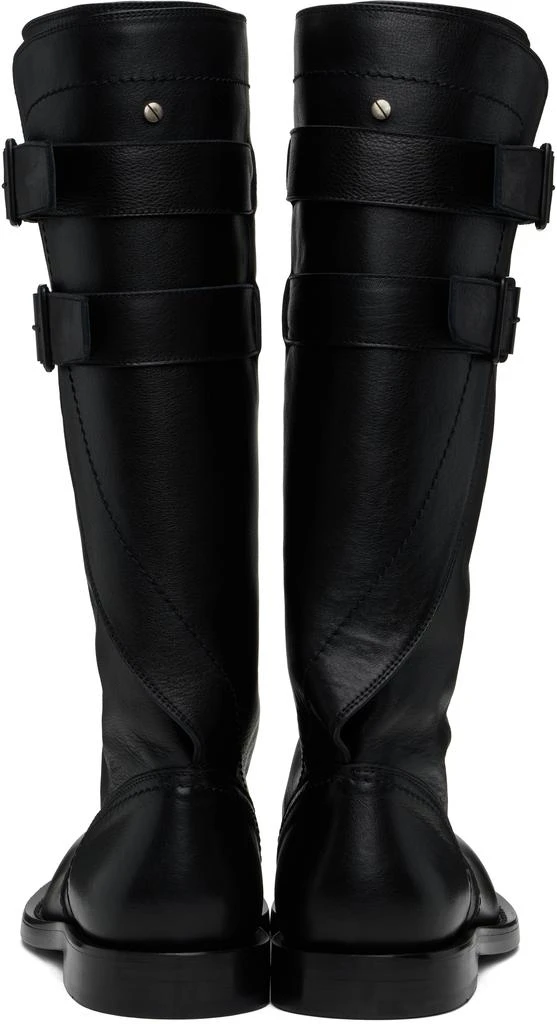 ANN DEMEULEMEESTER Black Uplu Biker Boots 2