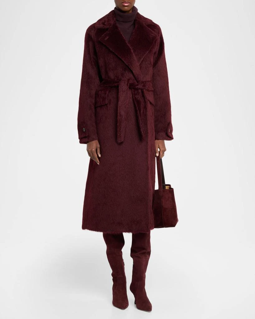 Max Mara Cherry Faux-Fur Wrap Coat 4