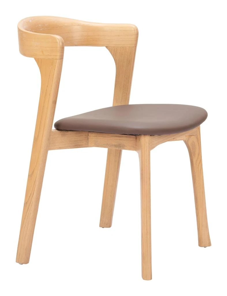Hivvago Pioro Dining Chair (Set of 2) Brown 
Natural