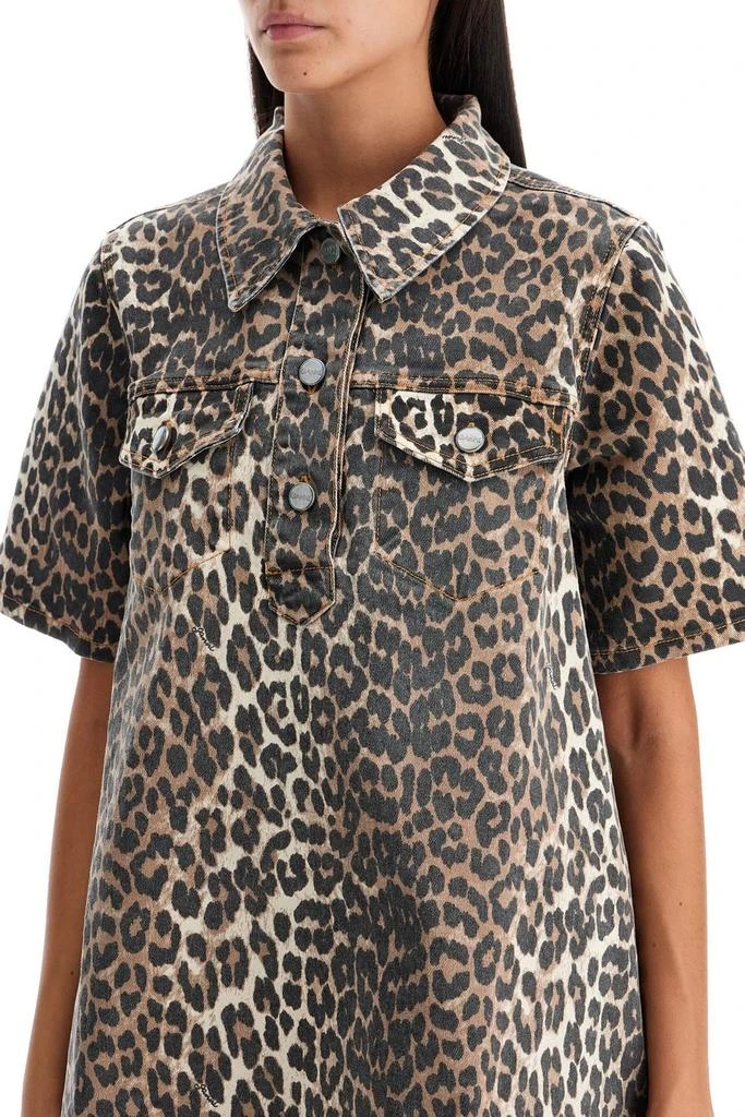 Ganni Ganni Leopard Printed Mini Dress 5