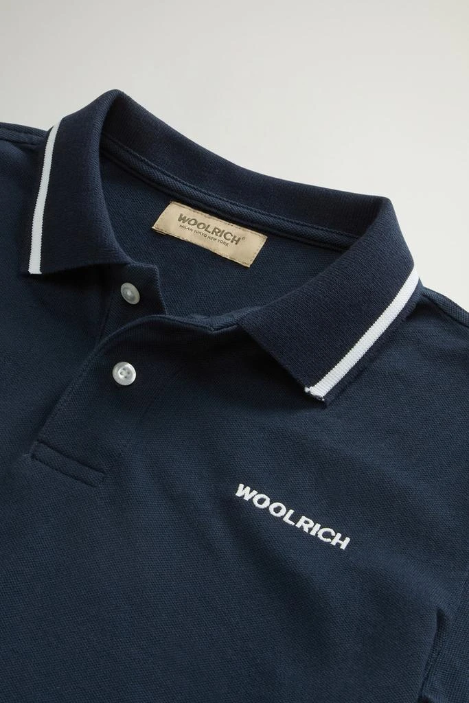 Woolrich Boys’ Monterey Polo Shirt in Stretch Cotton Pique - Boys - Blue 3