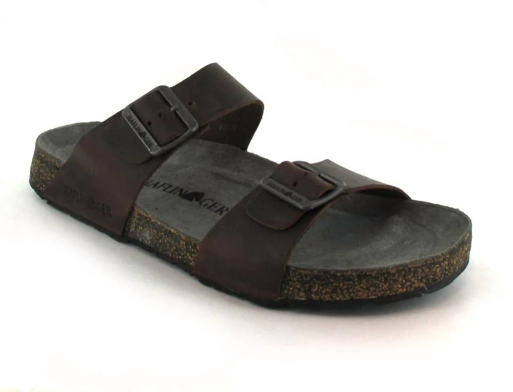 Haflinger Women's Andrea Two Strap Sandals In Graphite 1