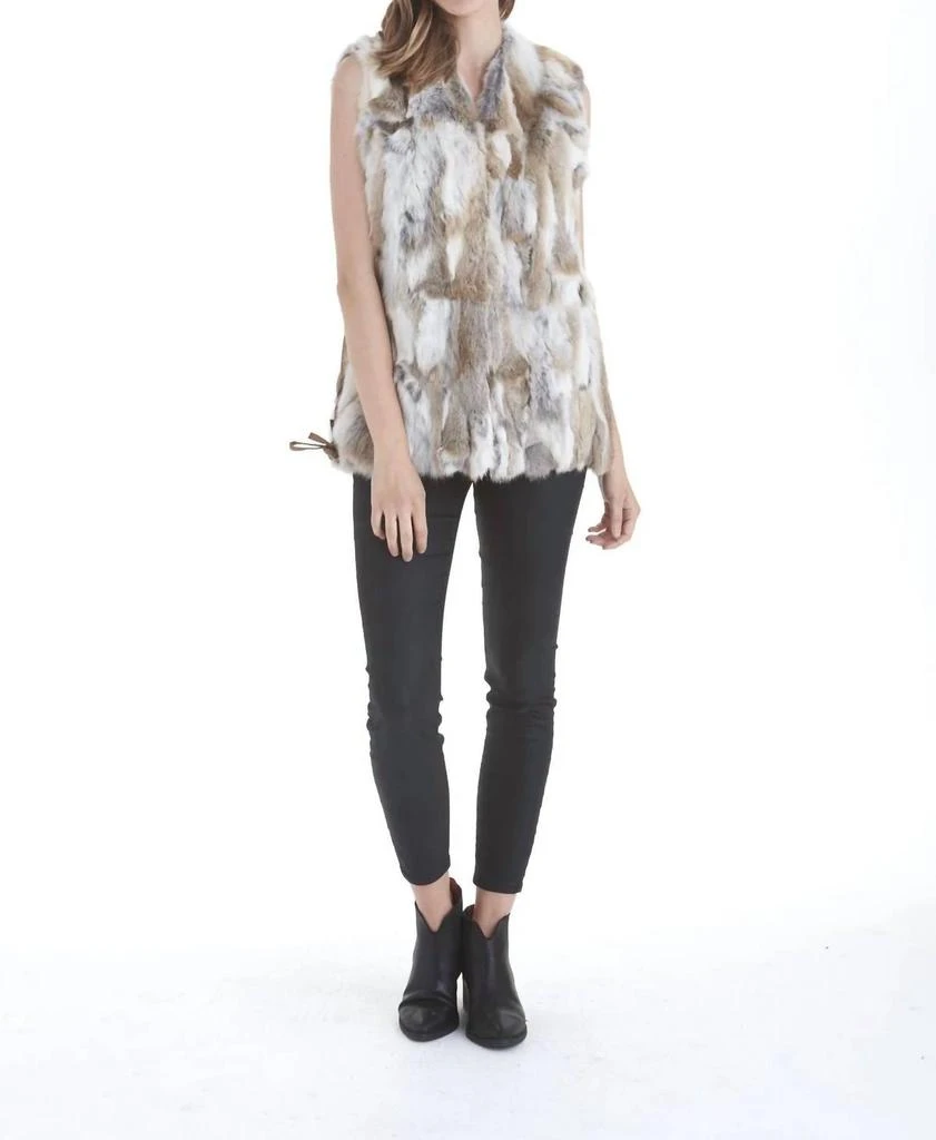 Love Token Savannah Genuine Real Rabbit Fur Vest 1