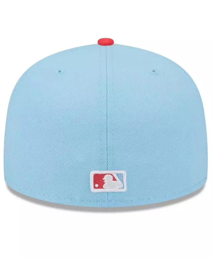 New Era Men's Light Blue, Red Oakland Athletics Spring Color Two-Tone 59FIFTY Fitted Hat 4