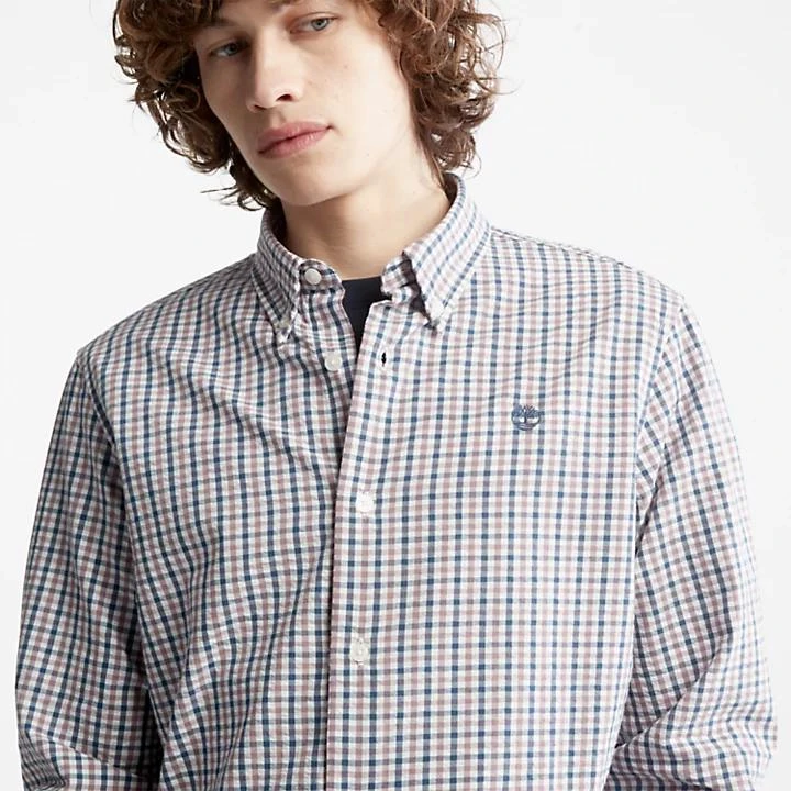 Timberland Seersucker Gingham Shirt for Men in Purple 5