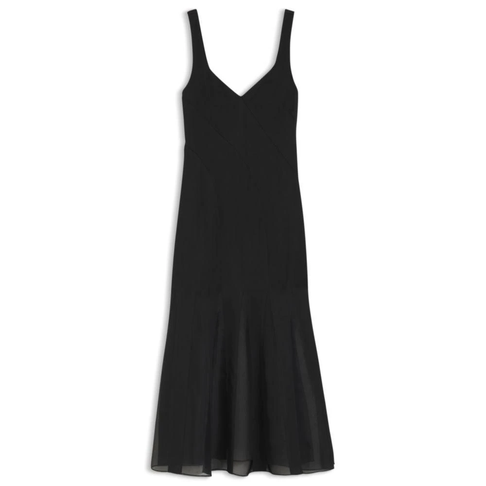 Hugo Boss Satin slip dress with organza inserts