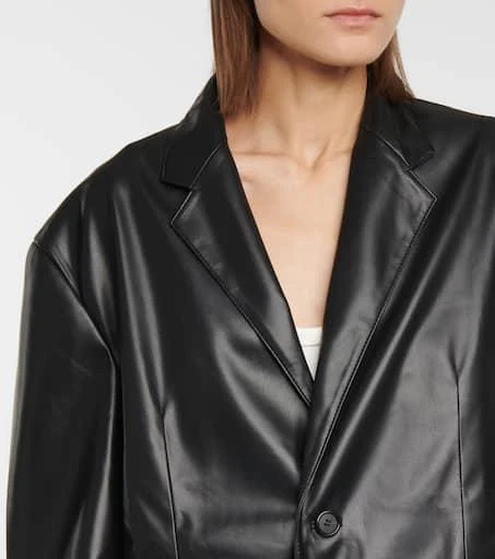 The Frankie Shop Olympia faux leather blazer 4