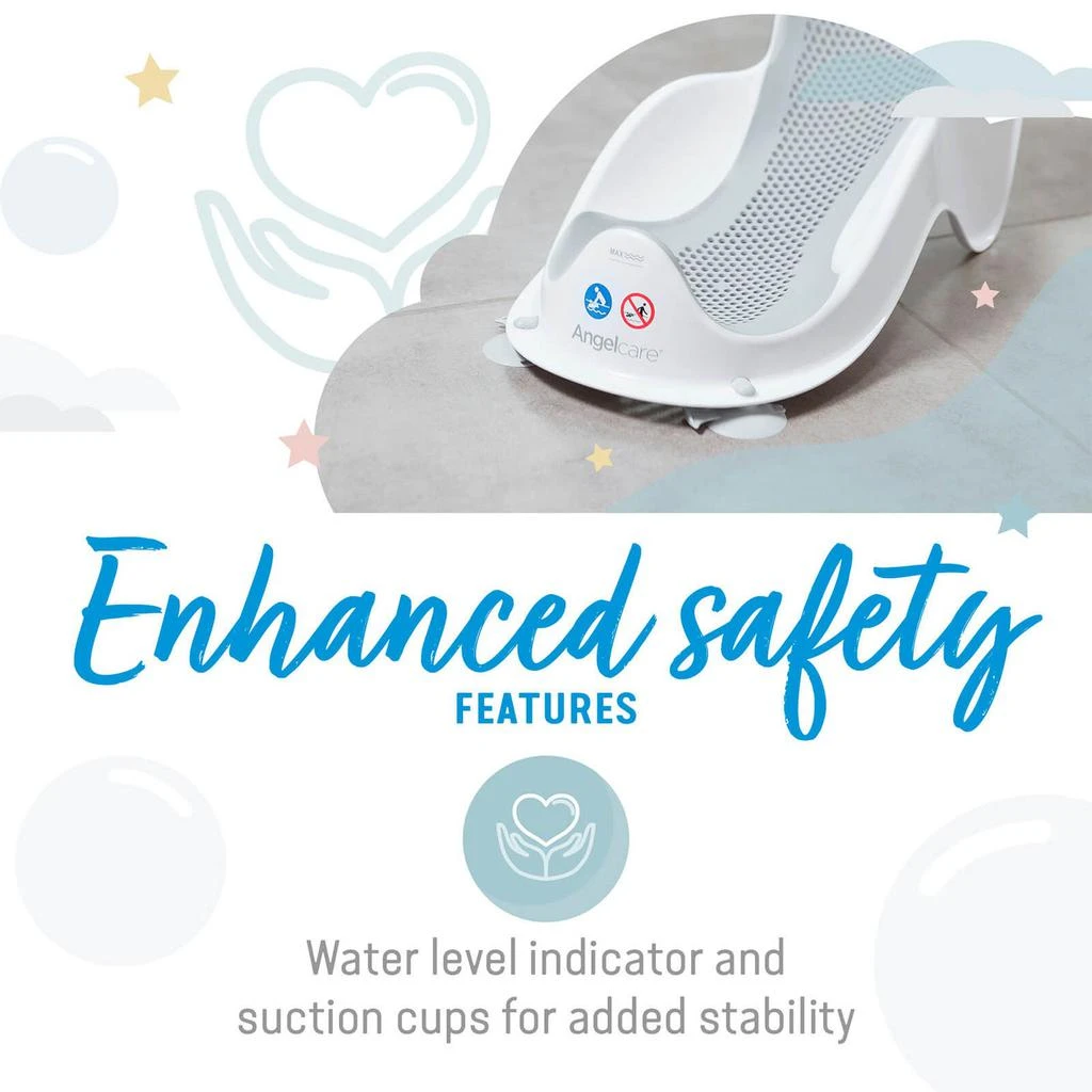 The Hut Angelcare Soft Touch Mini Bath Support - Grey 4