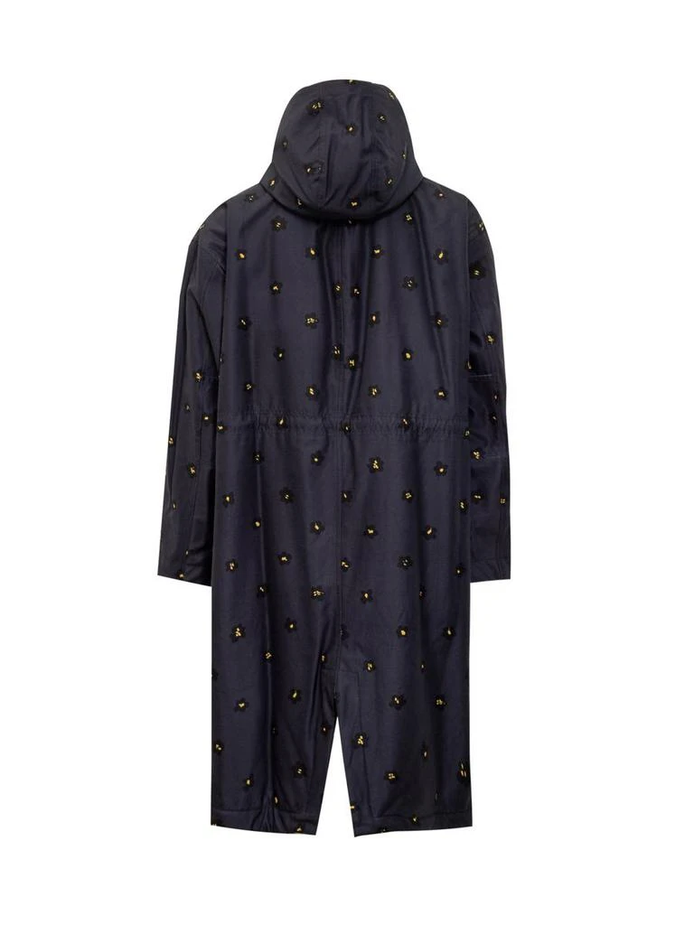 Marni Marni Draft Flower Trench Coat In Gabardine 2