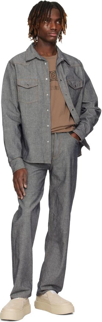 MM6 Gray Straight-Leg Jeans 4