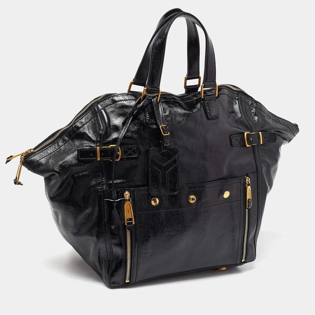 Yves Saint Laurent Yves Saint Laurent Black Patent Leather Large Downtown Tote 3