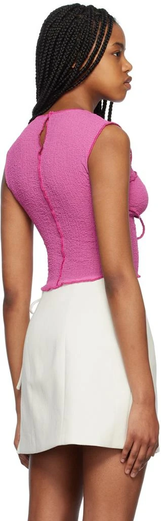 Yuzefi Pink Keyhole Tank Top 3