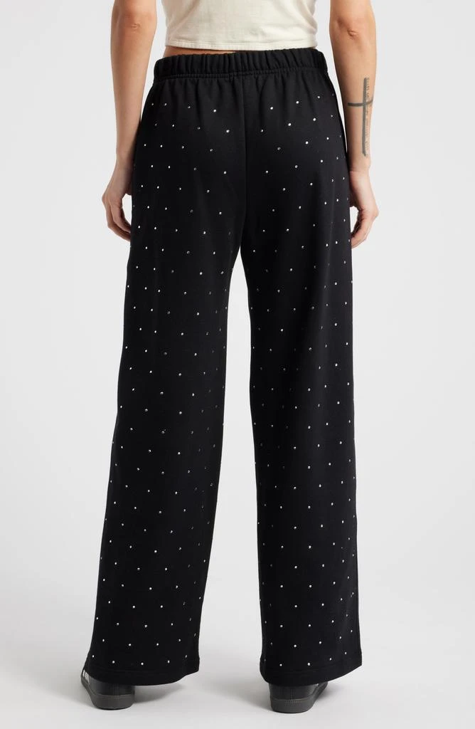 Good American Crystal Wide Leg Sweatpants 2