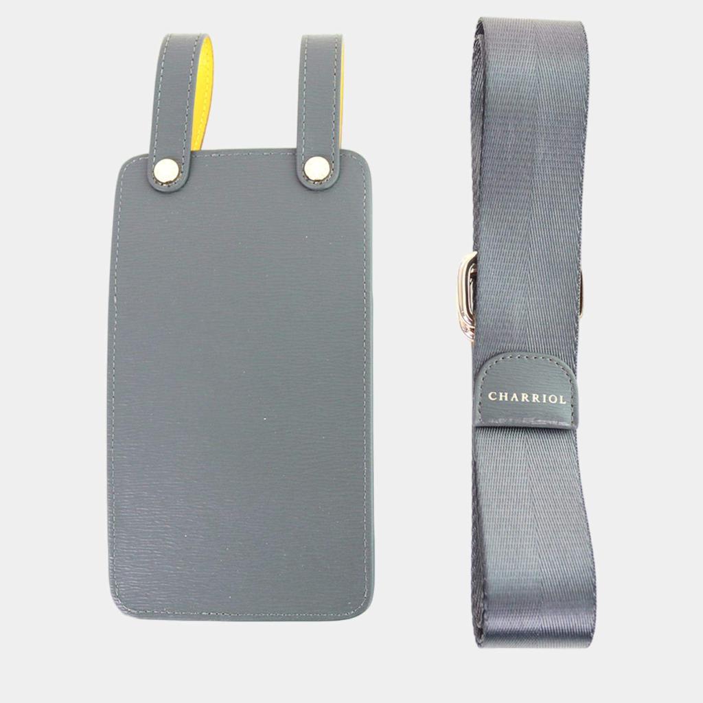 Charriol Charriol Grey / Yellow Leather  Mobile Accessories