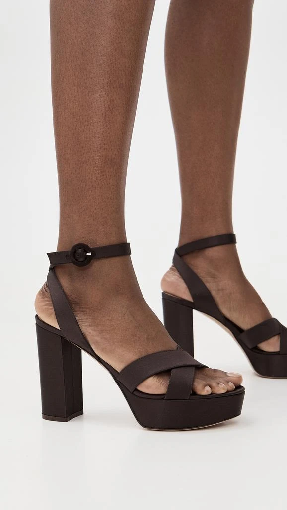 Gianvito Rossi Sabrina Satin Heeled Sandals 4