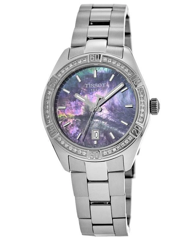 Tissot Tissot PR 100 Lady Mother of Pearl Dial Diamond Bezel Steel Women's Watch T101.910.61.121.00 1