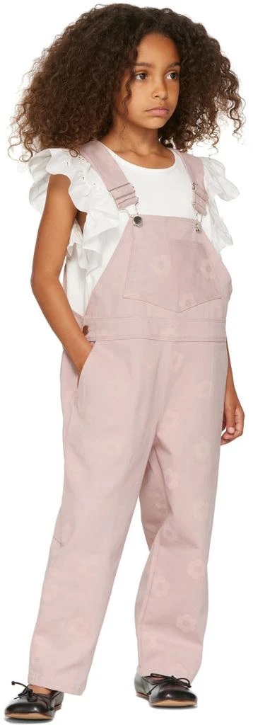 même. SSENSE Exclusive Kids Pink Daisy Riley Overalls 4
