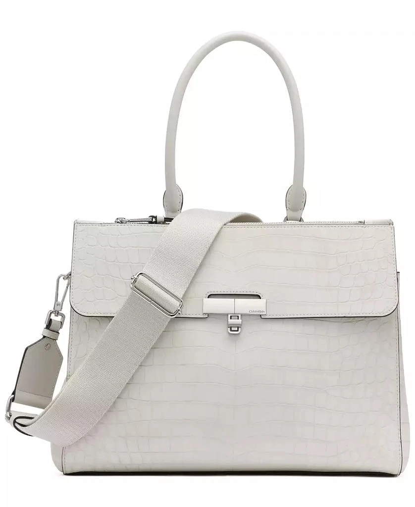 Calvin Klein Becky Soft Croco Tote 1