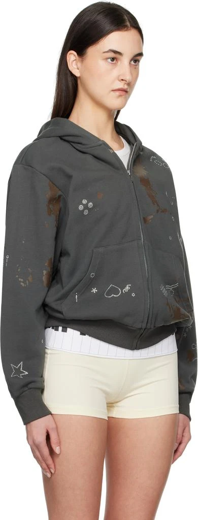 Praying Gray Mud Rhinestone Hoodie 2