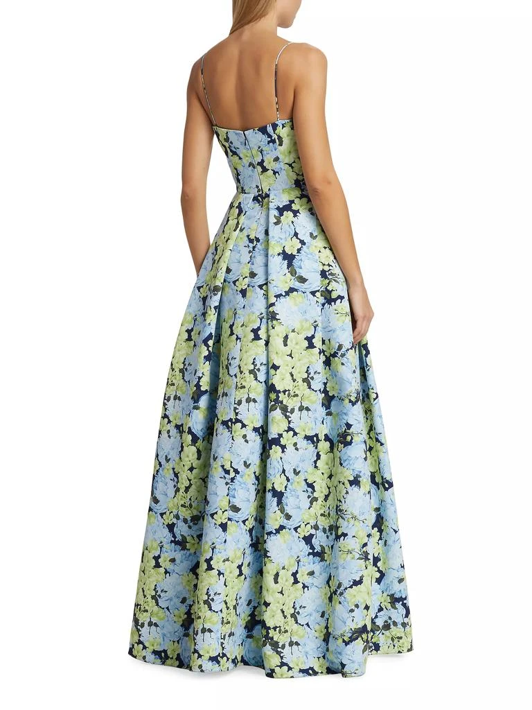 Sachin & Babi Beau Floral Faille Ballgown 5