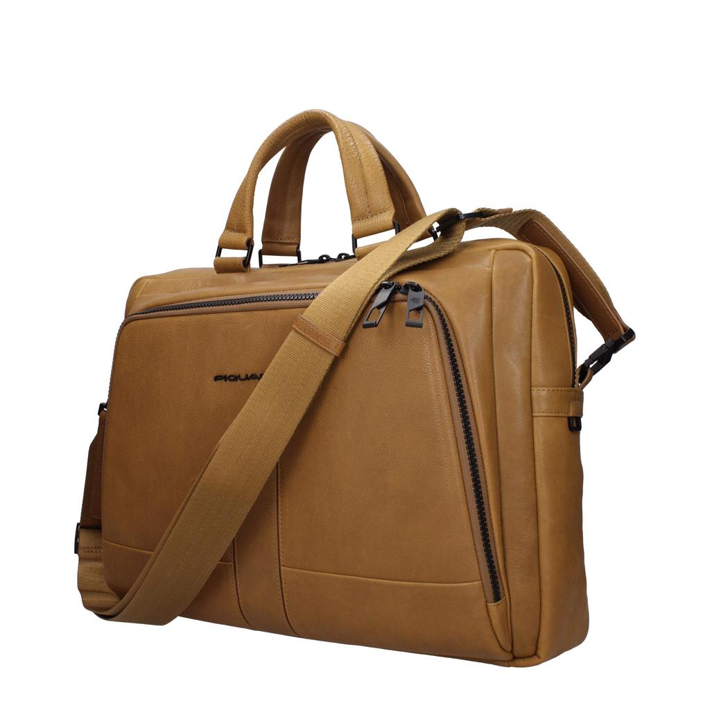PIQUADRO Piquadro Beige Leather Business And Laptop Bags