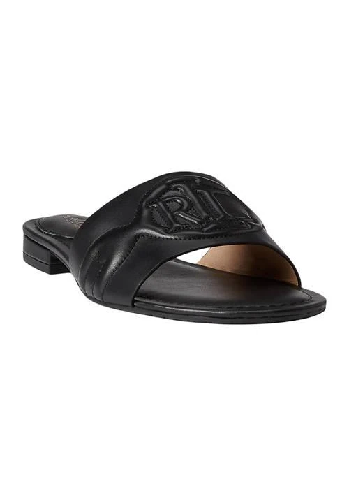Ralph Lauren Ralph Lauren Alegra Iii Leather Slide Sandals 1