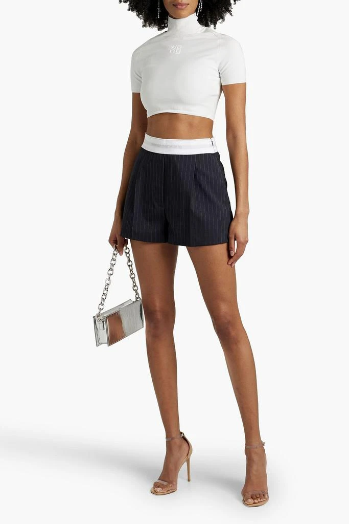 Alexander Wang Cropped stretch-knit turtleneck top 2