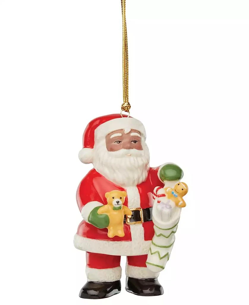 Lenox African American Santa & Stocking Porcelain Ornament 1