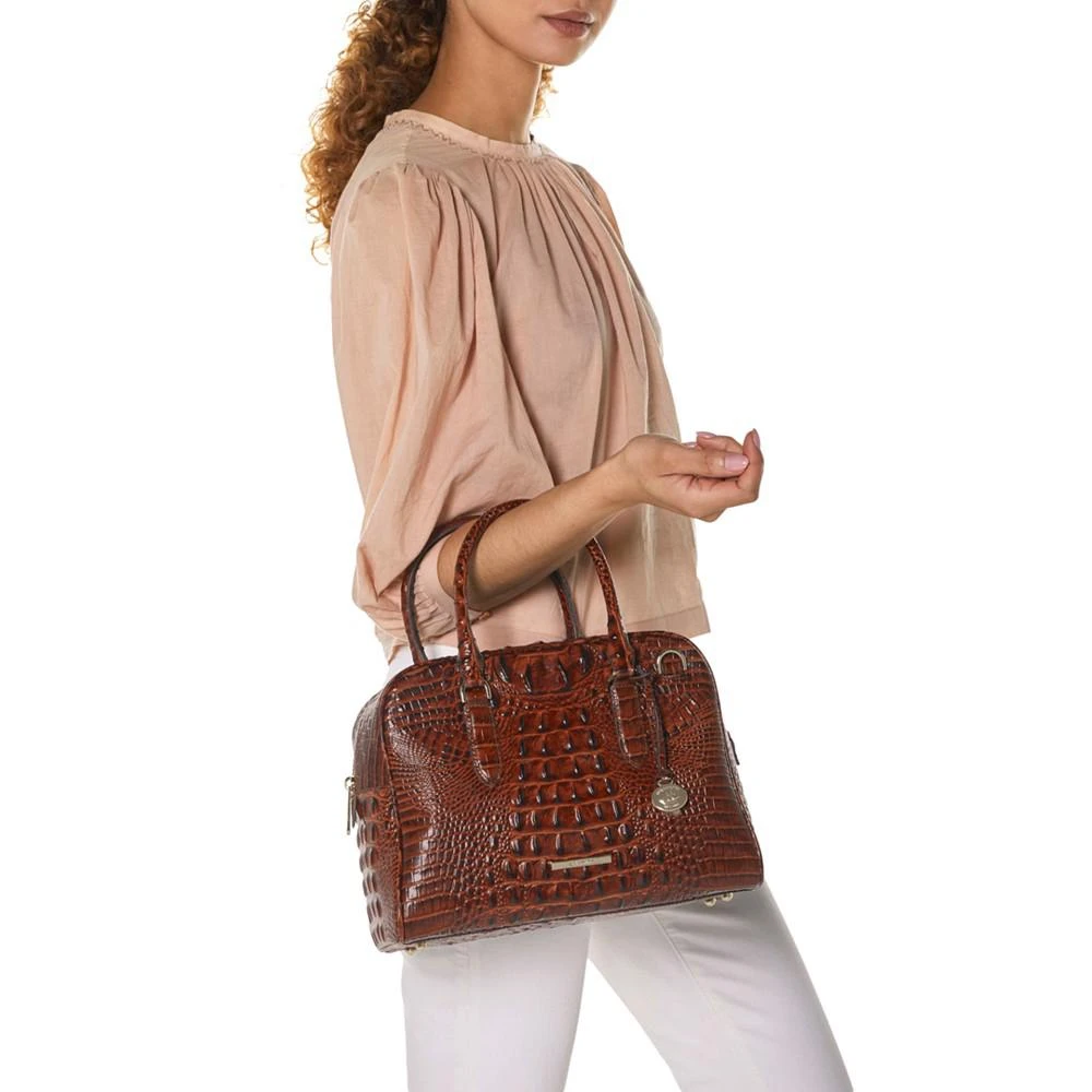 Brahmin Marissa Steel Melbourne Leather Satchel 7