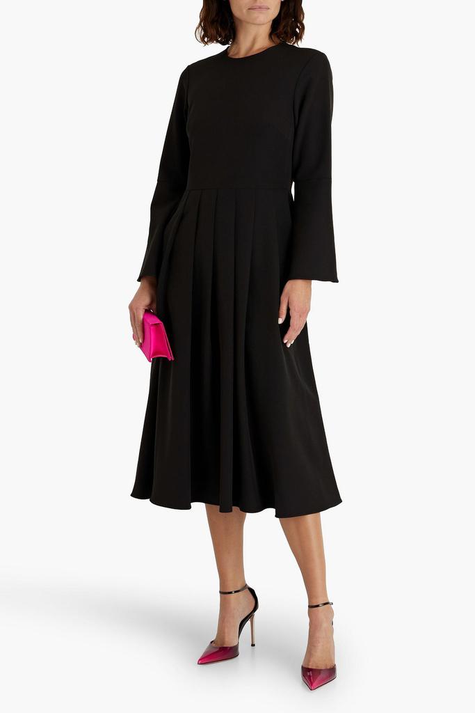 MIKAEL AGHAL Pleated crepe midi dress