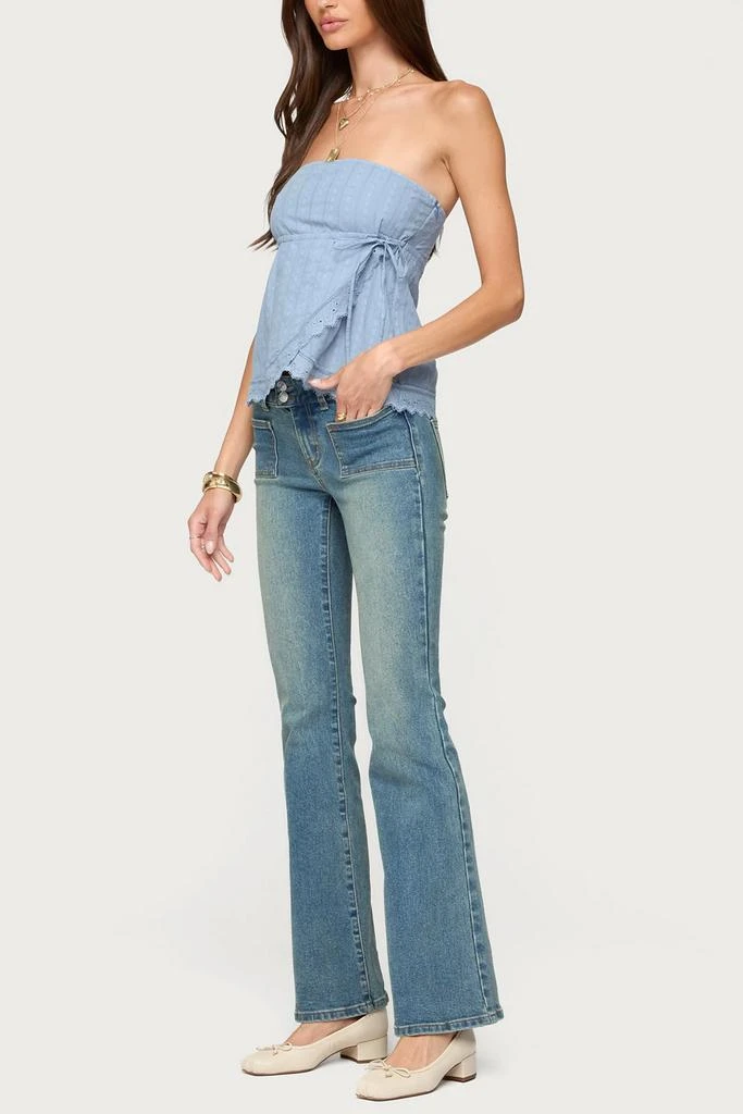 Edikted Edikted Narnie Striped Strapless Wrap Top - T-Shirts