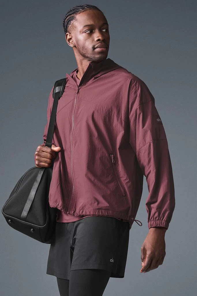 Alo Vantage Nylon Ripstop Track Jacket - Burgundy Truffle 3