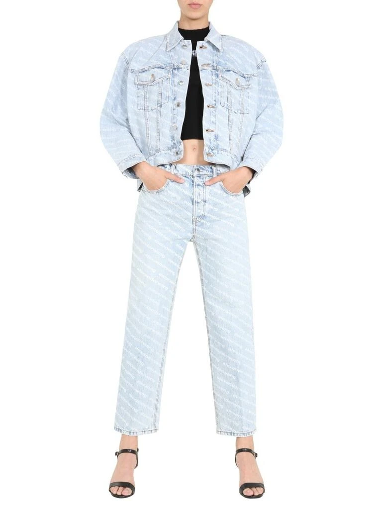 Alexander Wang Alexander Wang Allover Logo Printed Denim Jacket 3