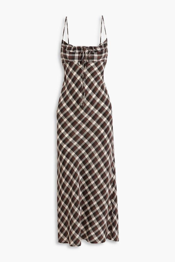 Bec & Bridge Chiara checked crepe midi dress