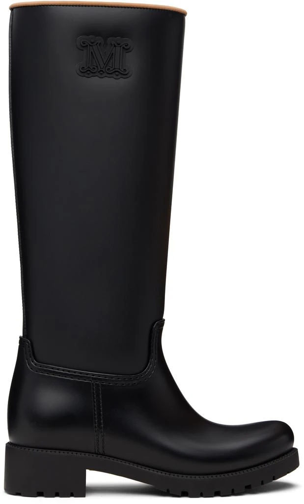 Max Mara Black Rain Tall Boots 1