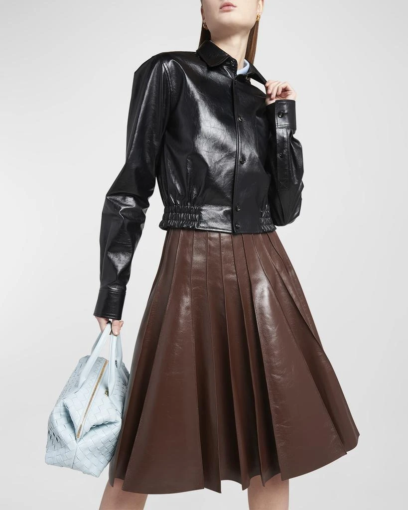 Bottega Veneta Smooth Nappa Leather Short Jacket 3