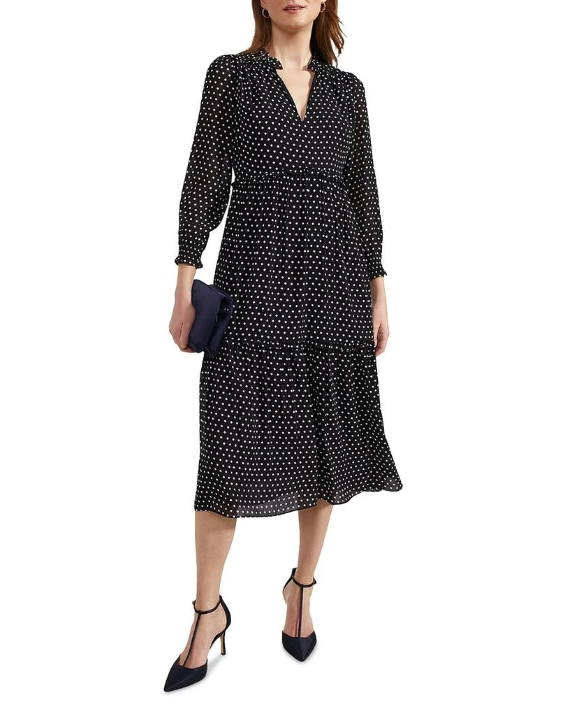 HOBBS LONDON Annalise Dot Print Midi Dress 3