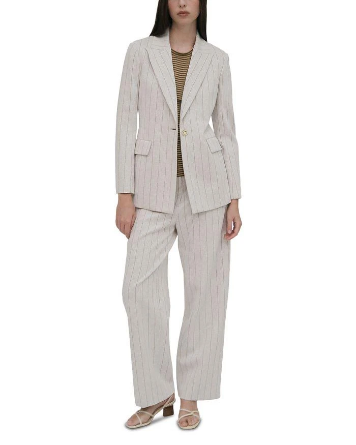 ROSETTA GETTY Pinstripe Peak Lapel Jacket