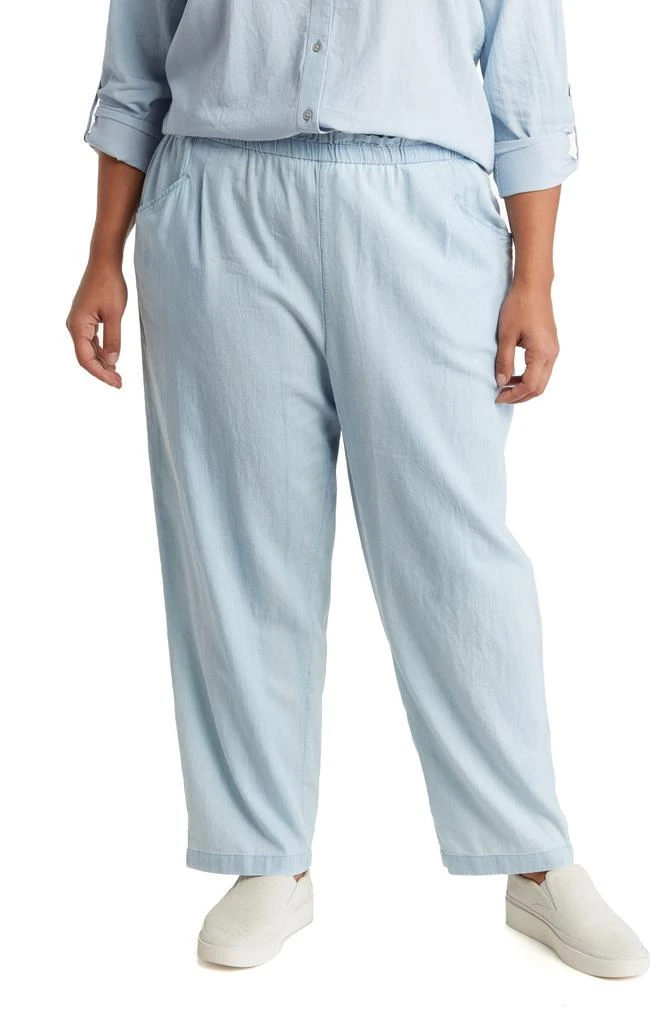 Caslon<sup>®</sup> Chambray Straight Leg Pants 1