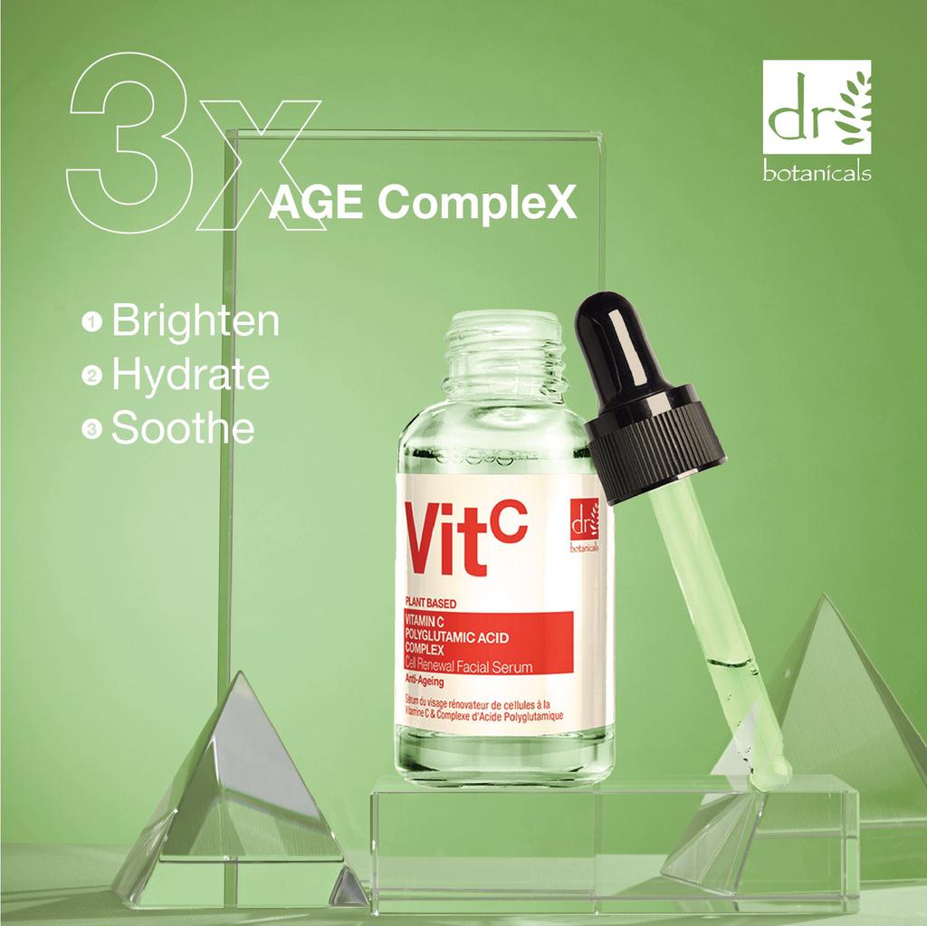 Dr. Botanicals Vitamin C 3% & Polyglutamic Acid Complex 1% & Brightening Facial Serum 1.01 fl oz