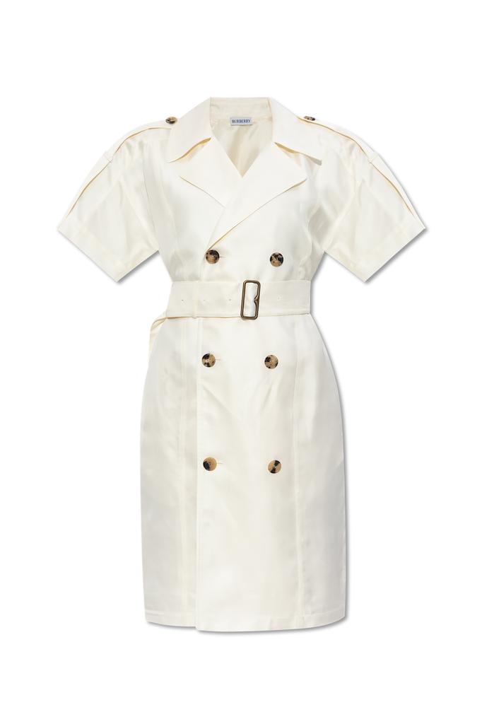 Ivory trench dress in viscose – On Sale Now with Up to 46