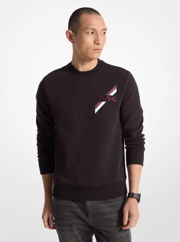 Michael Kors Embroidered Logo Cotton Blend Sweatshirt 1