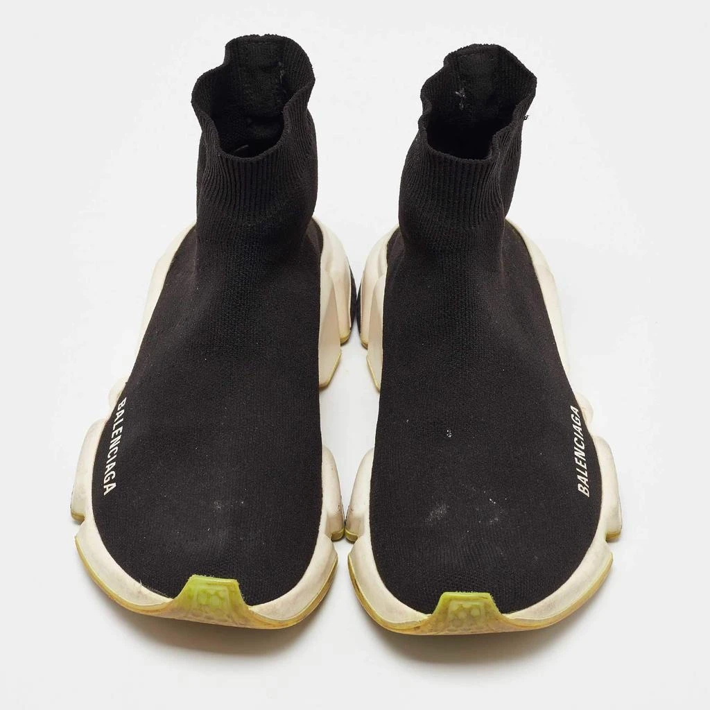 Balenciaga Balenciaga Black Knit Fabric Speed Trainer Slip On High Sneakers Size 36 3
