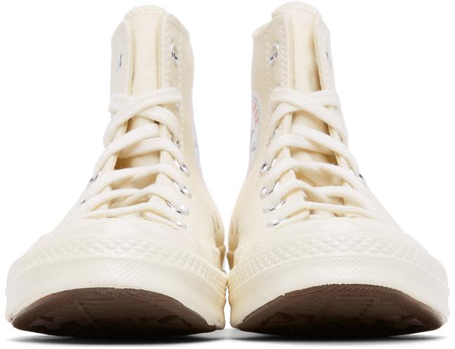 Comme des Garcons Off-White Converse Edition Half Heart Chuck 70 High Sneakers
