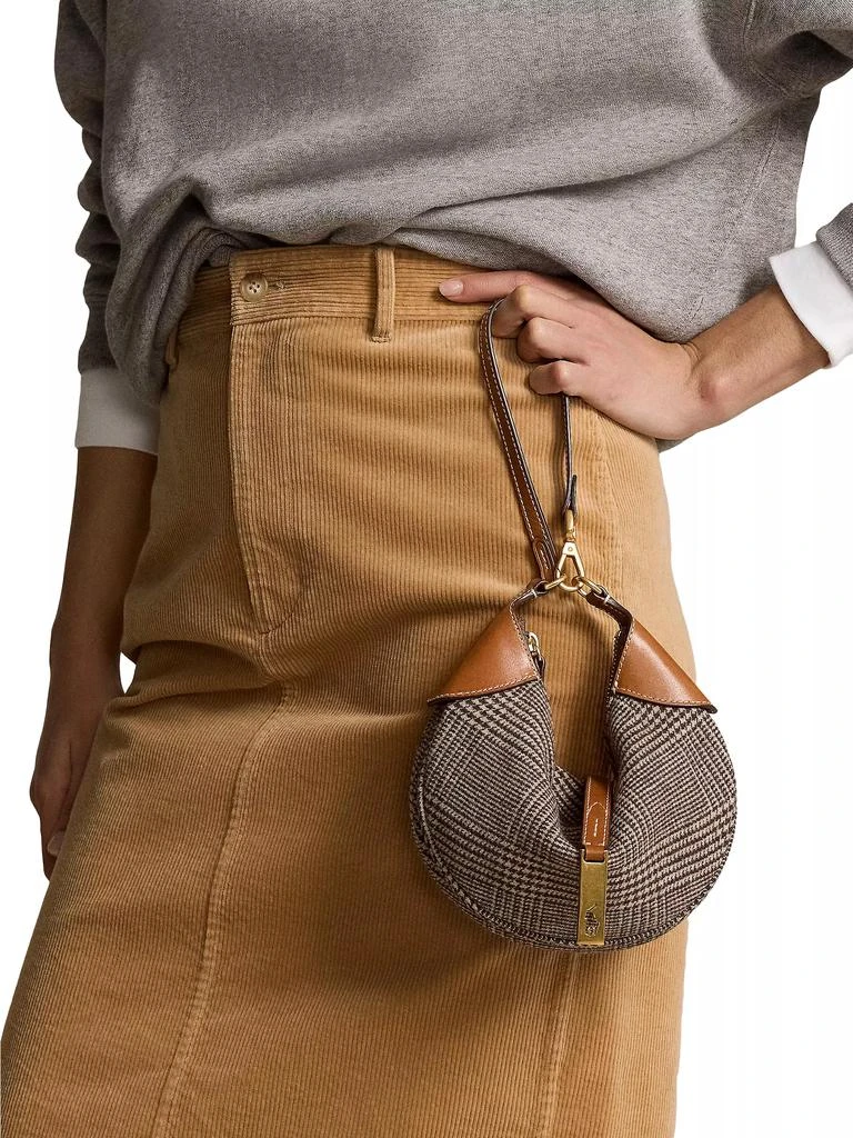 Ralph Lauren Polo ID Mini Glen Plaid Wool-Blend Shoulder Bag 2