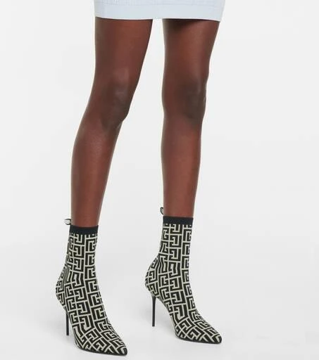 Balmain Skye printed sock boots 4