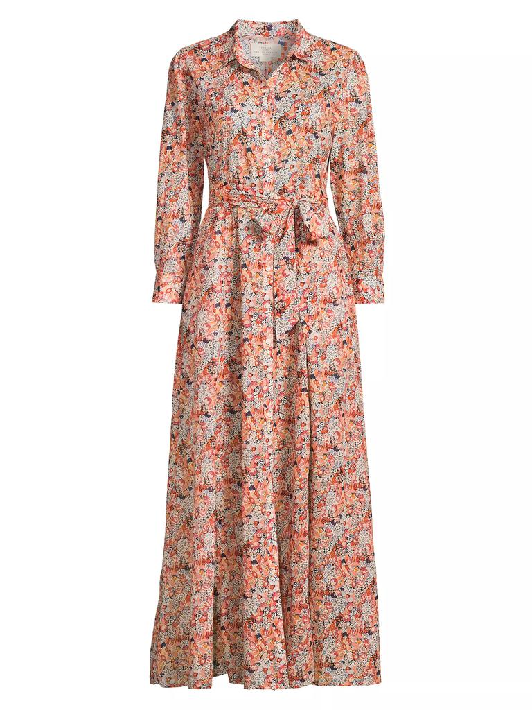 Birds of Paradis Eliot Floral Cotton Midi-Dress