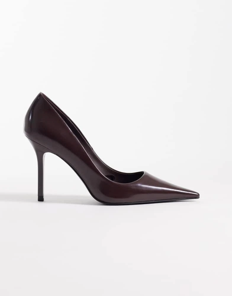 Mango Mango pointed heels in burgundy