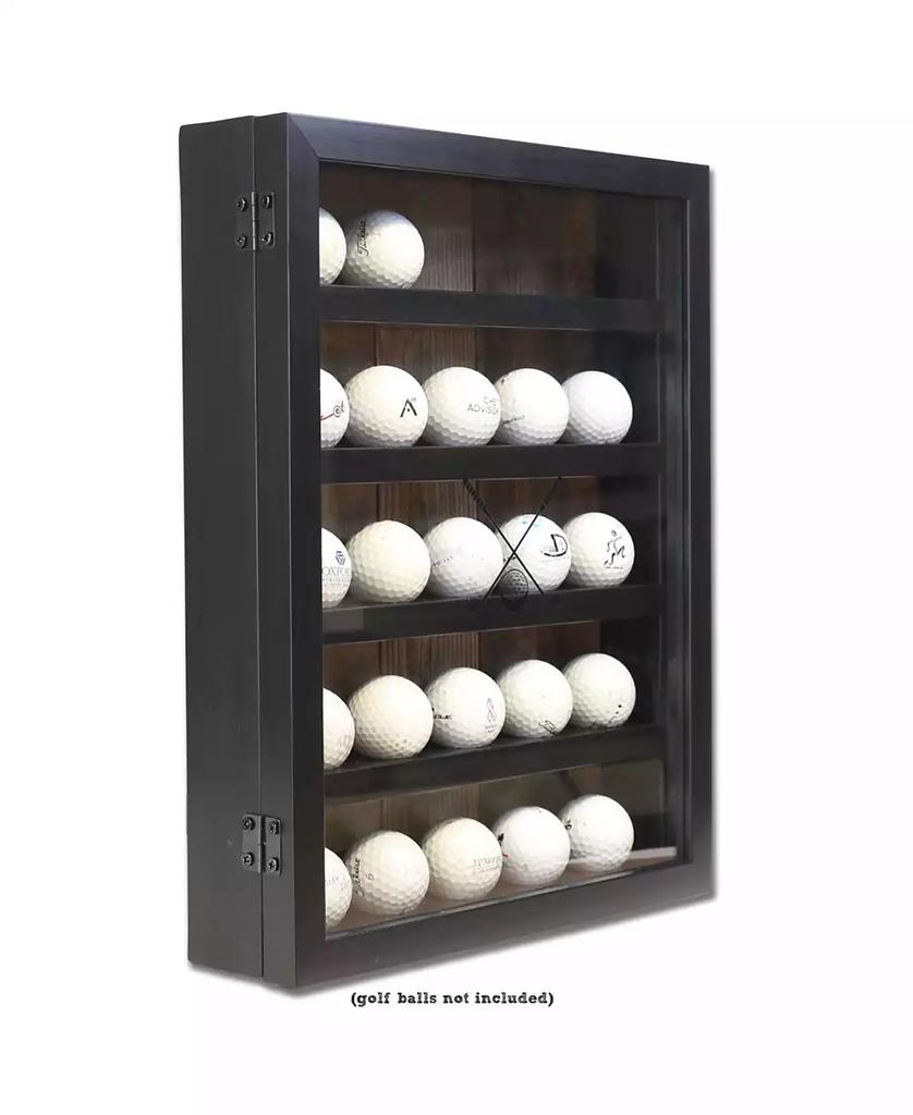 Lawrence Frames Golf Ball Shadow Box Display Case - Holds 25 Logo Balls, 11" x 14"