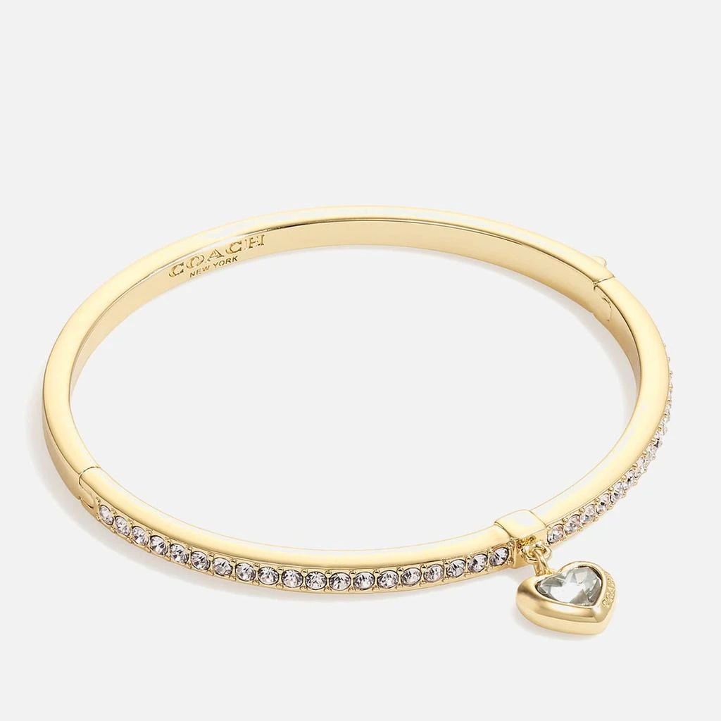 Coach Coach Heart Gold Tone Charm Bangle 1